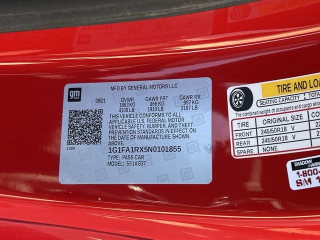 2022 Chevrolet Camaro 1LS