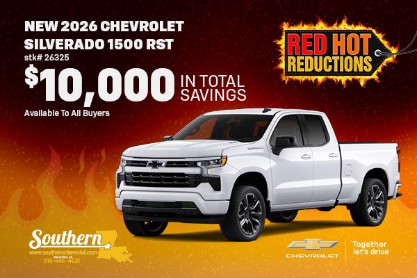 Save $10,000 on a New 2026 Chevrolet Silverado 1500 RST