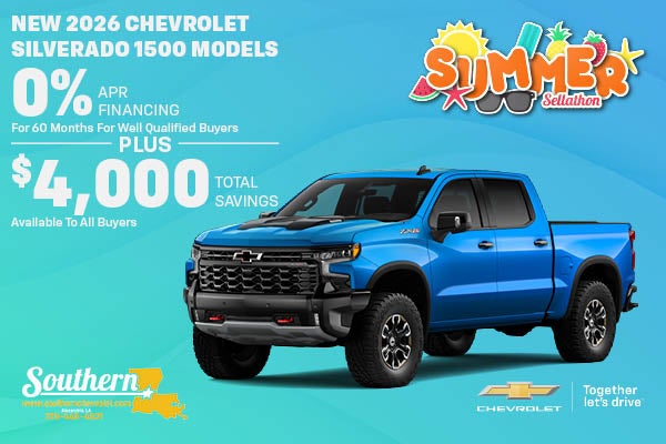 New 2026 Chevrolet Silverado 1500 Models