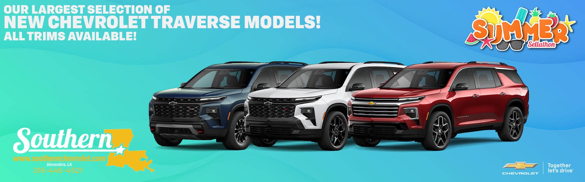 Our Largest Selection of New Chevrolet Traverse Models!
