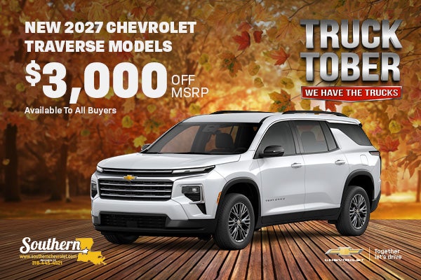 Save on New 2027 Chevrolet Traverse Models!
